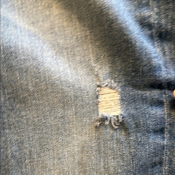 AG Blue Denim Jeans Distressed Mari Crop Slim Straight size 30 - Picture 6 of 11